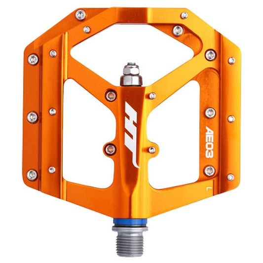 AE03 Evo+ Platform Pedals, CrMo - Orange - LoamLabs