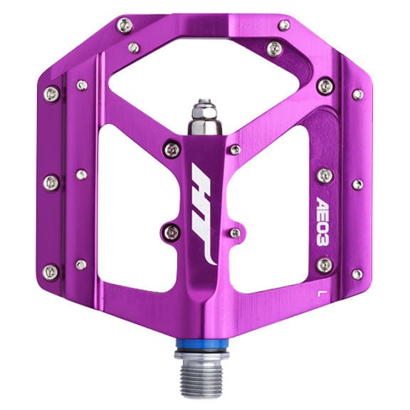 AE03 Evo+ Platform Pedals, CrMo - Purple - LoamLabs