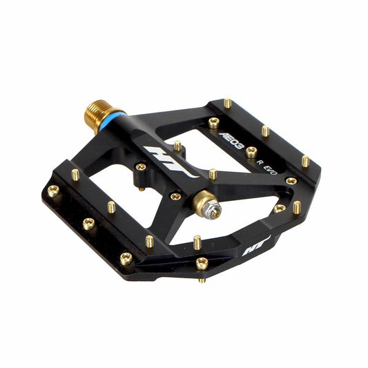 AE03T Evo+ Platform Pedals, Ti - Black/Gold - LoamLabs