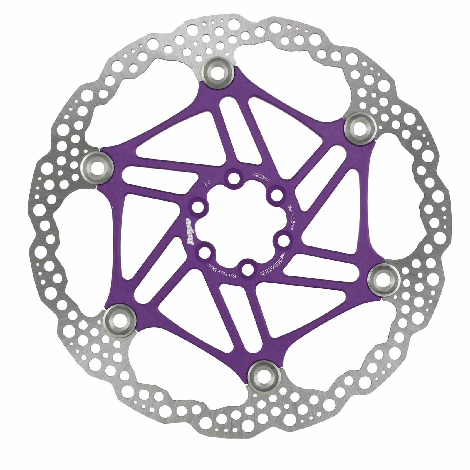 Floating Rotor, 203mm (Floating/Wave) - Purple - LoamLabs