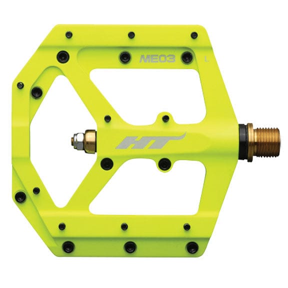 ME03 Evo+ Platform Pedals, CrMo - Neon Yellow - LoamLabs