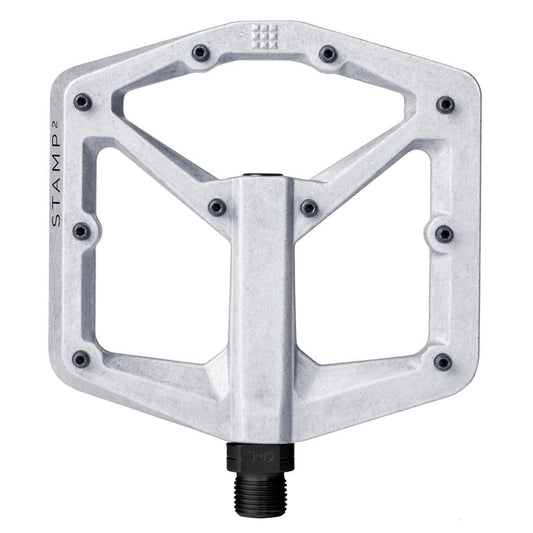 Stamp 2 Large Platform Pedals, Raw Silver - LoamLabs