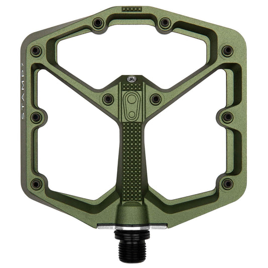 Stamp 7 Large Platform Pedals, Dark Green NLA - LoamLabs