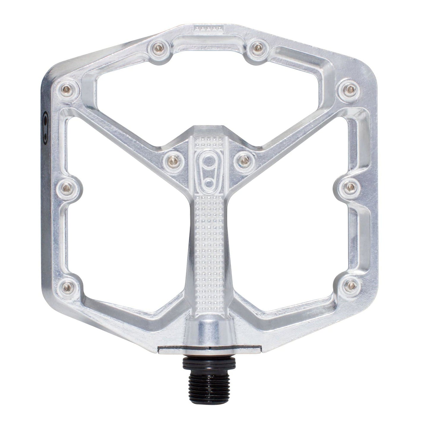 Stamp 7 Large Platform Pedals, High Polish Silver - LoamLabs