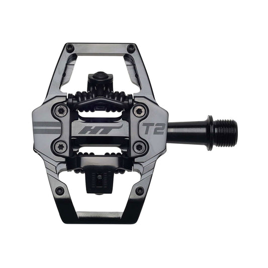 T2 Clipless Platform Pedals, CrMo - Stealth Black - LoamLabs