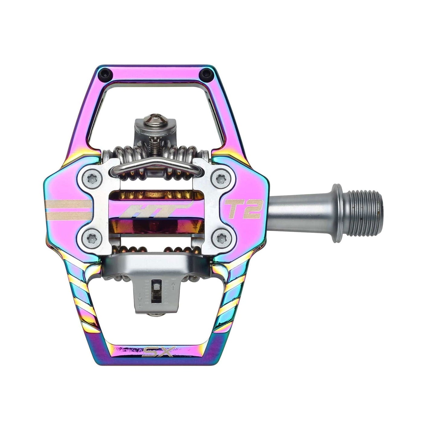 T2 - SX Clipless Platform Pedals, CrMo - Oil Slick - LoamLabs