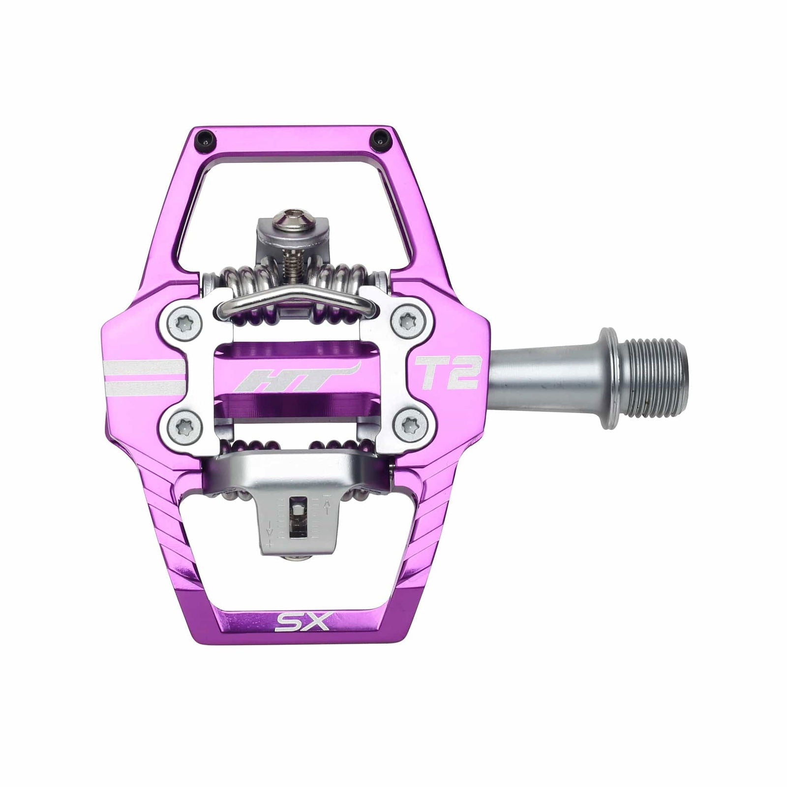 T2 - SX Clipless Platform Pedals, CrMo - Purple - LoamLabs