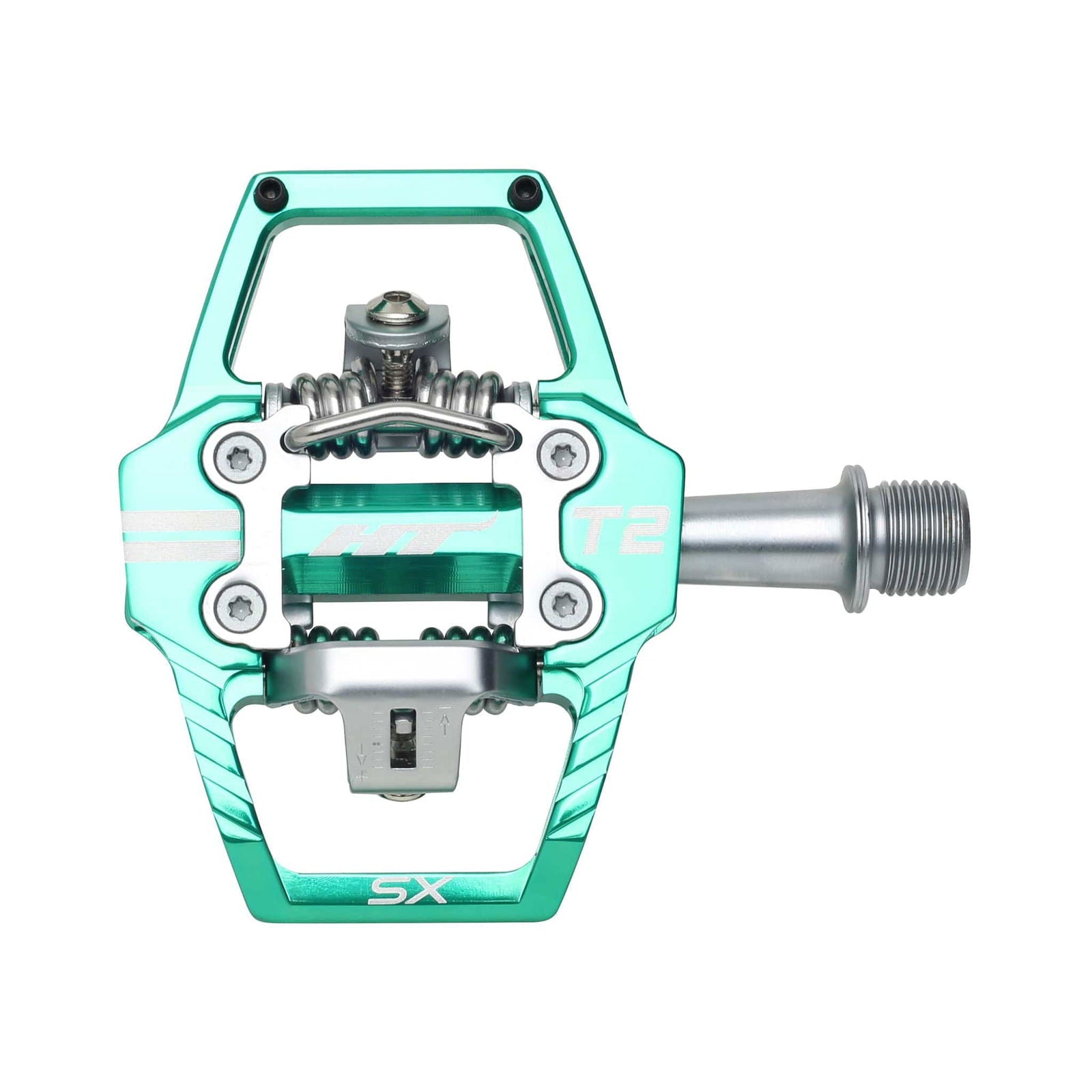 T2 - SX Clipless Platform Pedals, CrMo - Turquoise - LoamLabs