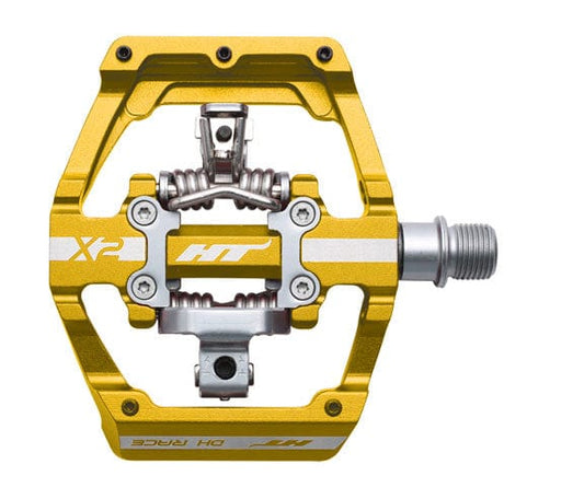 X2 Clipless Platform Pedals, CrMo - Gold - LoamLabs