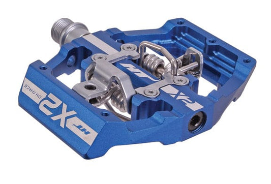 X2 Clipless Platform Pedals, CrMo - Royal Blue - LoamLabs