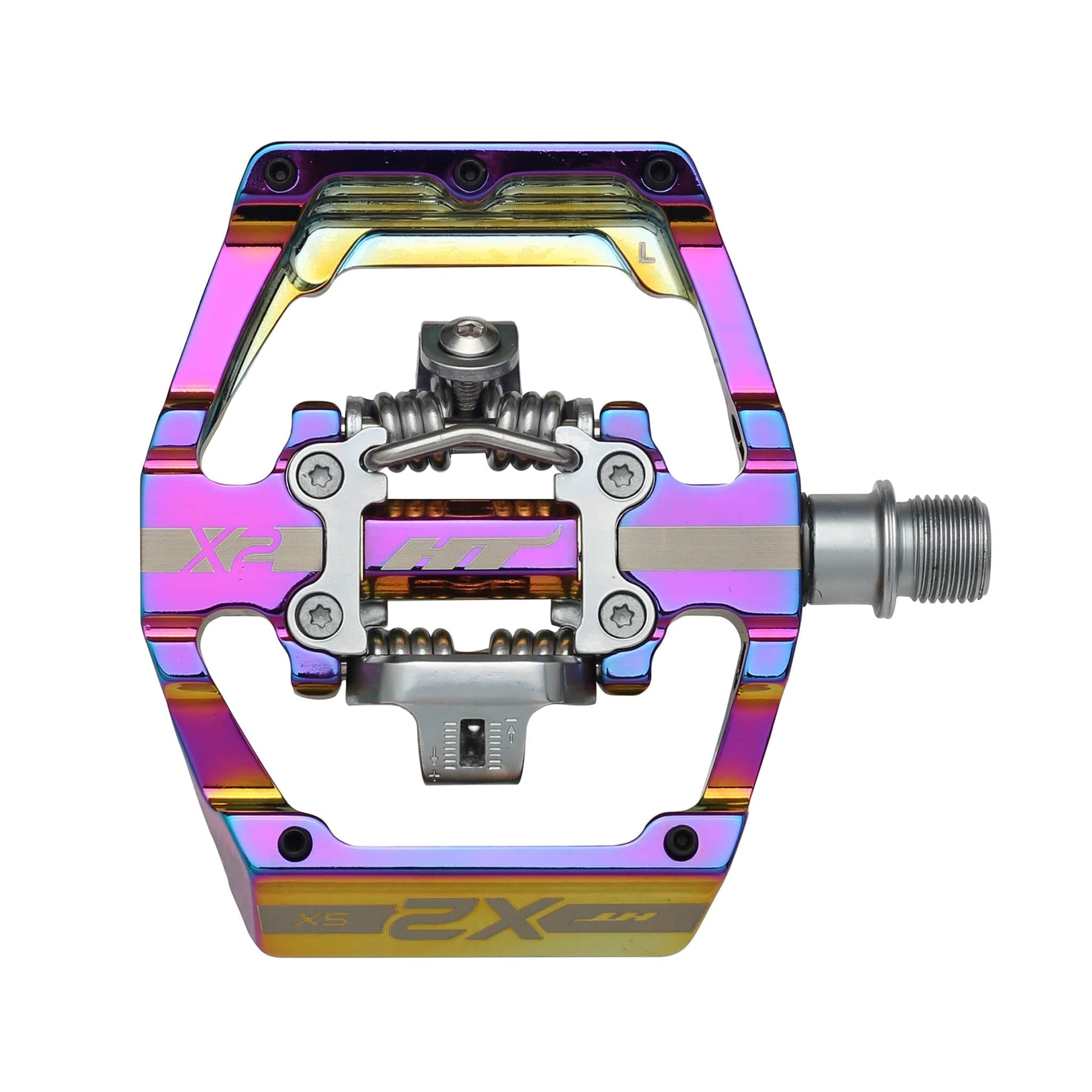 X2 - SX Clipless Platform Pedals, CrMo - Oil Slick - LoamLabs