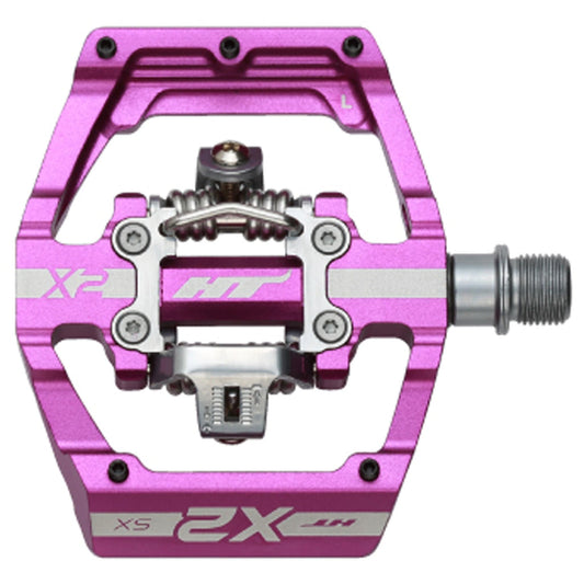 X2 - SX Clipless Platform Pedals, CrMo - Purple - LoamLabs