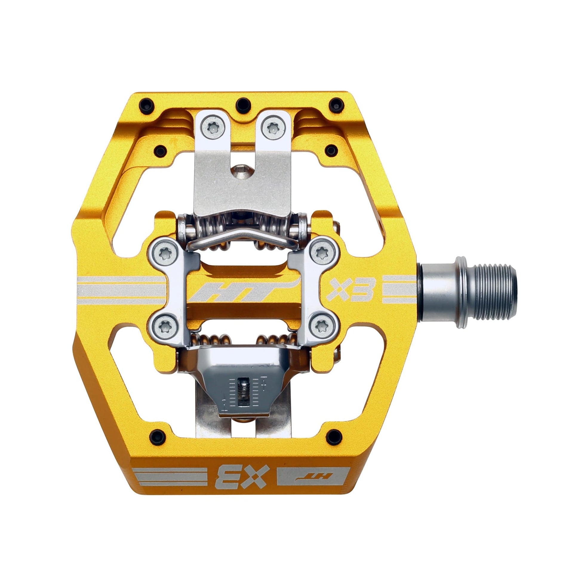 X3 Clipless Platform Pedals, CrMo - Gold - LoamLabs