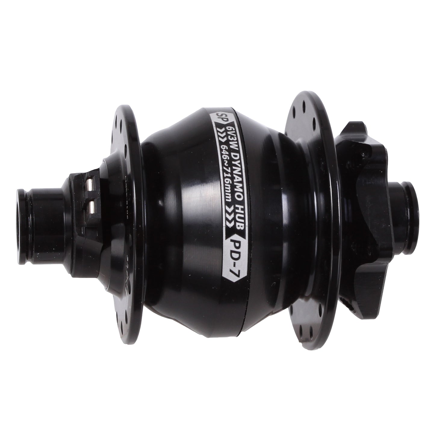 PD-7 IS-Disc Front T-A Hub, 12x100mm, 28h - Black